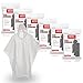 Rain Ponchos for Adults: Lightweight and Waterproof Disposable Emergency Poncho for Travel and Outdoor Activities - Clear (6 Pack) - Fits Men and Women