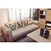 HIPPIH 4 Packs Pillow Covers - Throw Pillowcases Cotton Linen Sofa & Bed Home Decor Design 18 X 18 Inch Cushion Covers, Four Flowers