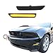 GTINTHEBOX Smoked Lens Front Side Marker Lamps w/Amber LED Lights Lamps For 2010-2014 Ford Mustang front bumper