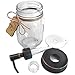 Mason Jar Soap Dispenser - Kitchen Soap Dispenser, Dish Soap Dispenser - Farmhouse Decor Hand Soap Dispenser for Bathroom or Lotion Dispenser (16 Oz, 304 Stainless - Rustproof Oil Rubbed Bronze Pump)