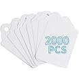 FEMELI 2000 Pcs Price Tags for Tag Gun, 1.75 x 1.1 Inches Unstrung Marking Tags,White Blank Paper Sale Tags for Clothes, Shoes, Jewelry