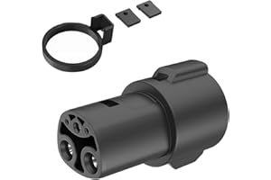 WUXDEET J1772 to Tesla Adapter with Lock 80AMP /240V AC for Tesla Model S/3/X/Y Fast Charging Compatible with J1772 Charger Station (for Tesla Cars ONLY) (Black)