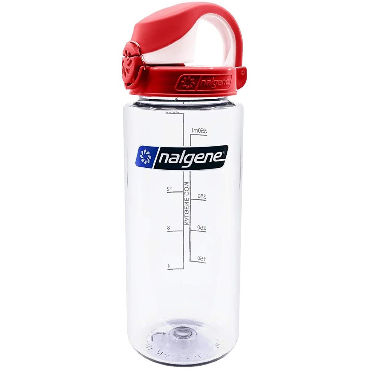 Nalgene Atlantis Tritan Water Bottle (Clear with Red Cap), 20oz/600ml