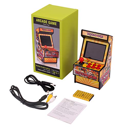 Mini Arcade Game Machine RHAC02 2.8Inch 156 Classic Handheld Games Portable Machine for Kids with Eye-Protected Screen Golden Security - Thumbnail 5