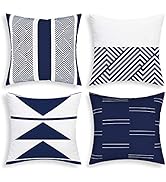 VERTKREA Throw Pillow Covers Modern Geometric Pillowcase Set of 4 Throw Cushion Cover for Bed Cou...