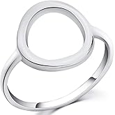 Jude Jewelers Stainless Steel Classical Simple Plain Open Karma Statement Promise Ring