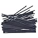 FYZ Brothers Plastic Black Twist Ties, 5”, 1000 Pcs