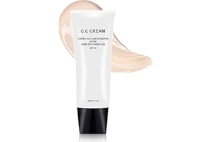 Cc Cream Self Adjusting for Mature Skin,Skin Tone Adjusting Primer SPF 50,Cosmetics Foundation Cream Colour Correcting for Ol