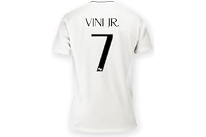 HAVENNOVA Real Madrid Jersey. Real Madrid Home Shirt 24/25 Vini JR 7#. 100% Polyester. Classic fit. Official RM Soccer Jersey.