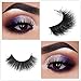 3D Mink Eyelashes Hand-made Dramatic Makeup Strip Lashes 100% Siberian Fur Fake lashes Thick Crisscross Deluxe False Lashes Black Nature Fluffy Long Soft Miss Kiss (3D08)
