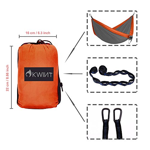 OKWINT 04 Camping Garden Ultralight Nylon Portable Heavy-duty 500 lb Parachute Hammock