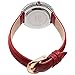 Burgi Women's BUR209RD Swarovski Crystal Diamond Accented Sparkle Swirl Mother of Pearl Imperial Red Leather Strap Watch - Packed in a Beautiful Gift Box, Perfect for Mothers Day -