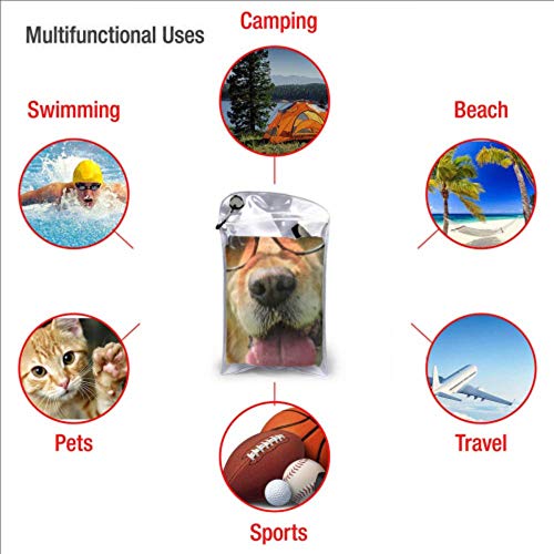 JOCHUAN-Golden-Retriever-Dog-Sunglasses-2-Pack-Microfiber-Beach-Towel-Large-Beach-Towels-Set-Fast-Drying-Best-For-Gym-Travel-Backpacking-Yoga-Fitnes