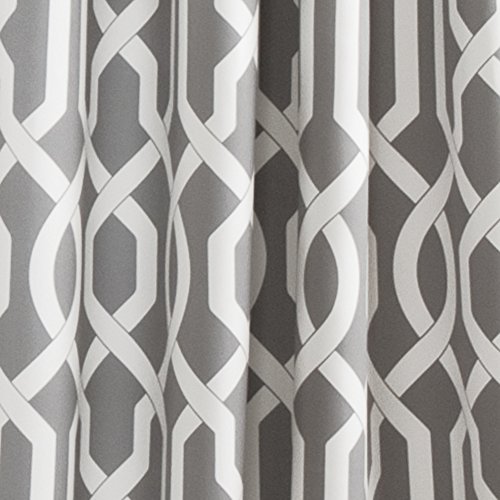 Lush Decor Edward Trellis Curtains Room Darkening Gray Window
