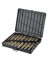 Juego de brocas de titanio para metal - Kit de 230 piezas - HSS recubierto - De 1 16 pulgada a 1 2 pulgada