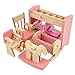 Peradix Wooden Doll House Furniture Set,Miniature Bathroom/Kid Room/Kitchen House Nursery House Furniture Dollhouse Decoration Accessories for Kids Toddlers Children Pretend Role Play Toy (Bunk Bed)