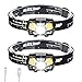 SHOWNEW 2 Packs Rechargeable Headlamp Flashlight, 800 Lumens Head Lamp Headlight with Red Light Motion Sensor for Adults Kids, 5 Lighting Modes Waterproof for Running Hiking Camping Fishing