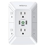 Multi Plug Outlet Surge Protector - YISHU 3 Sided