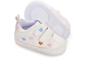 Clowora Baby Boys Girls Shoes Non-Slip Rubber Sole Sneakers Infant First Walking Toddler Crib Shoes Newborn Loafers Flats.