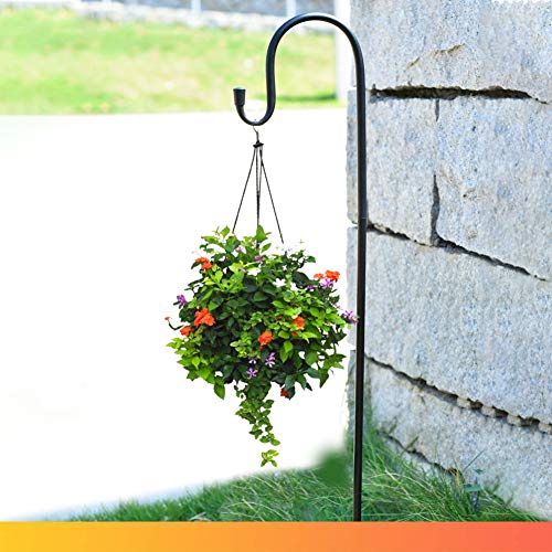 Shepherd-Hooks for Bird-Feeder Lantern Plant-Hook Garden-Stake - 35 Inch 4 Pack Plant Stand Hanger for Outdoor Flower Basket, Bird Feeder Hanger Weddings Garden Patio Lawn Decor - Thumbnail 4