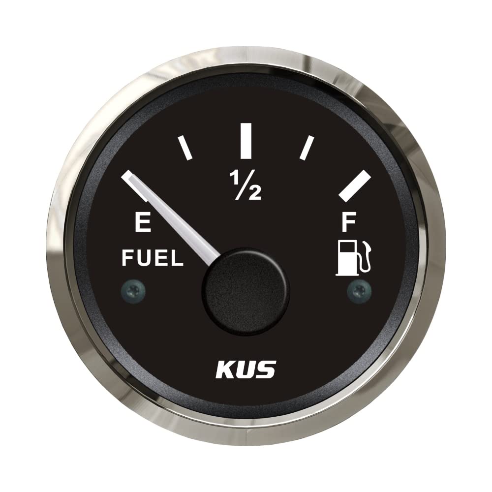 Photo 1 of Kus Oil Fuel Level Gauge Meter Indicator 240-33ohm Signal for RV Touring Car Truck Trailer Boat with Backlight 12V 24V 52MM(2")