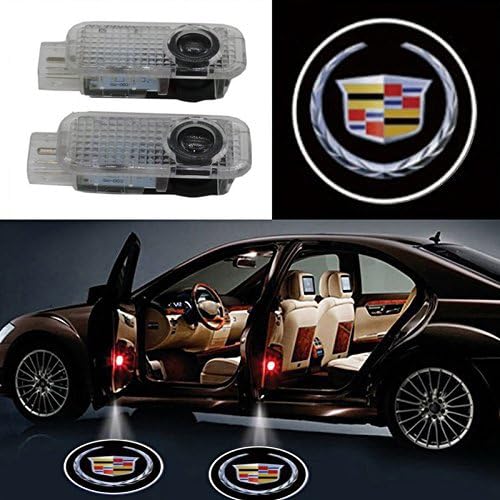 TaiFuMaoYi 2 Pcs Wireless Car Door Led Welcome Laser Projector Logo Light Ghost Shadow Light Lamp for Cadillac