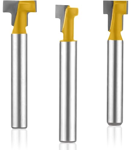 T-Slot Keyhole Router Bit - 1/4" Shank, 3/8" & 1/2" Cutting Diameter, Carbide Tip For Woodworking 4 thumbnail image