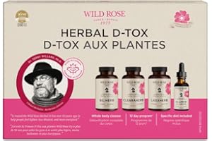 Wild Rose Herbal D-tox Kit – 12 Day Cleanse Program – Detox Cleanse for Colon, Gut Health, Constipation Relief for Adults