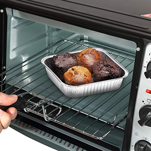 5 Square+Disposable+Aluminum+Cake+Pans