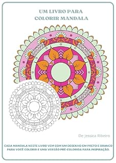 Livro um livro para colorir mandala: Contem mandalas coloridas de inspirações
