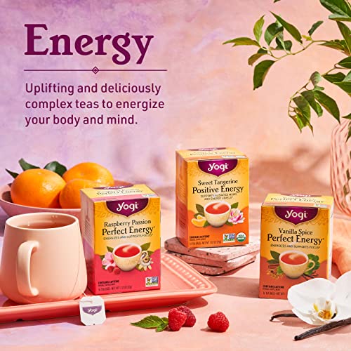 Yogi Tea Energy Tea Variety Pack Sampler (3 Pack) Sweet Tangerine