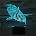 Unitake Illusion Table Desk Lamp 7 Colors LED for Home Bedroom Decoration Kids Birthday Gifts Shark