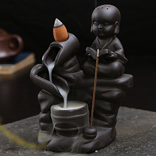 Koreyoshi Ceramic Backflow Incense Tower Burner Statue Figurine Backflow Censer Tower Holder Incense Holders (Style 2)