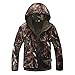 Eglemall Men's Outdoor Hunting Soft Shell Waterproof Tactical Fleece Lined Jackets