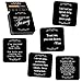 Lavley Funny Novelty Drink Coasters - Gift Set of 6 - Black