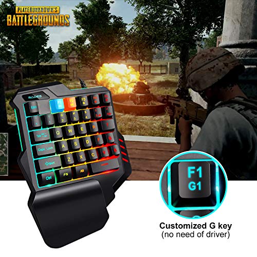 Gaming Keyboard,Gaming keypad,SADES OneHand Gaming Keyboard，Small