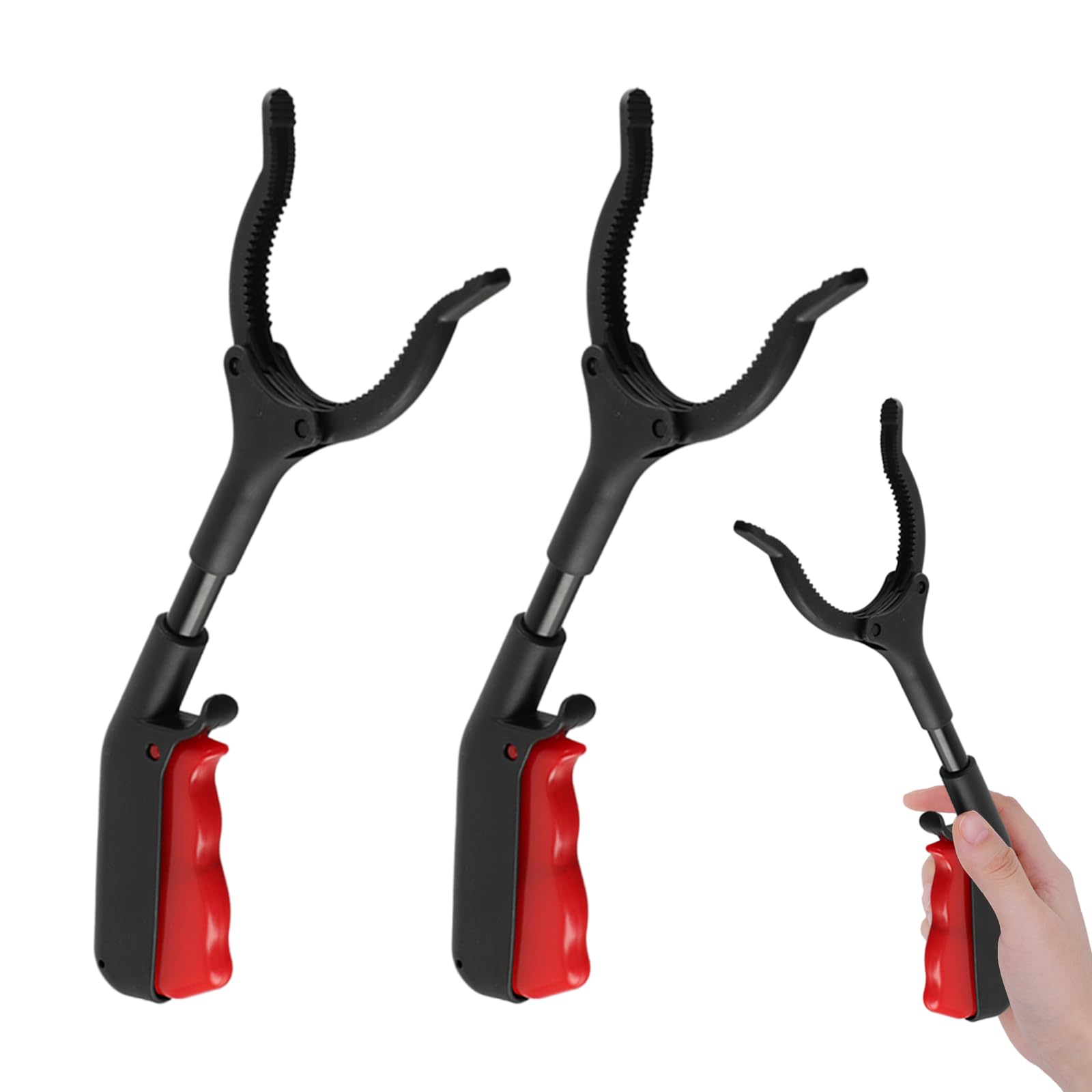 Photo 1 of 2 Pcs Short Grabber Reacher Tool,Small Grabber Reacher Tool Non-Slip Ergonomic Handle,Portable for Elderly, Disabled, Sanitation Workers, Lightweight