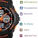 BesWLZ Kids Sports Watches Multi Function Waterproof Quartz Watch Wrist Dress Watch with LED Digital Alarm Stopwatch (Orange, Middle)