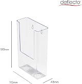 Deflecto Portrait Literature Stands Wall Mounted 1/3 A4 DL Size view 2