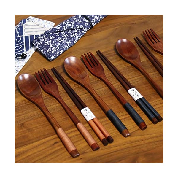 Wooden-Spoon-Fork-Chopsticks-Set-Handmade-Japanese-Style-Utensils-Elegant-Tableware-Set-for-Camping-Picnic-Office-or-Home-Black Wooden Spoon Fork Chopsticks Set Handmade Japanese Style Utensils Elegant Tableware Set for Camping, Picnic, Office or…