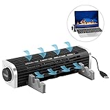 LESHP Laptop Cooling Fan Pad Stand USB Fans Powered Cross Flow Notebook Cooler Cooling Computer Tablet Phone Mount