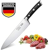 Chef Knife 8 Inch, SHAN ZU Pro Kitchen Knife with High Carbon German Steel with Ergonomic Handle, Ultra Sharpness and Wear Resistant, Best for Cutting, Slicing, Mincing and Dicing