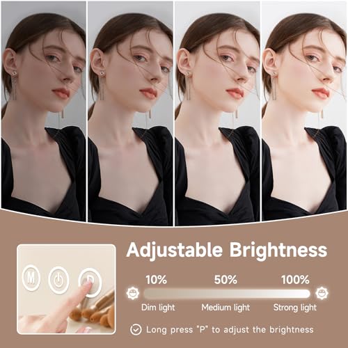 EDIMENS 58X46CM Hollywood LED Makeup Mirror with Touch Control - 15 Dimmable Lights, Adjustable Stand, Stable Base - Professional & Home Vanity Mirror for Precise Makeup (Ideal for UAE)