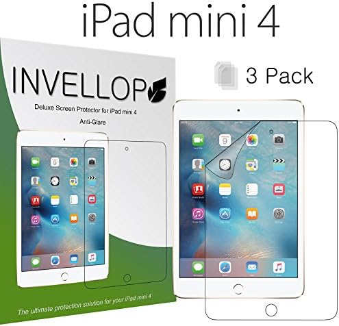 iPad mini 4 screen protector, INVELLOP iPad mini 4 Anti-Glare &amp; Anti-Fingerprint (Matte) 3-pack Screen Protectors