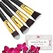 Professional Kabuki Makeup Brushes Set – 4 Pc Cosmetic Foundation Make up kit – Beauty Blending for Powder & Cream – Face & Lip Bronzer Concealer Contour Brush – Beauty Bon