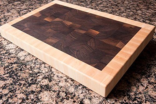 Chopping Blox Walnut and Maple End Grain Handmade Wood Cutting Board Large - SPECIAL OFFER (SIXM-W)