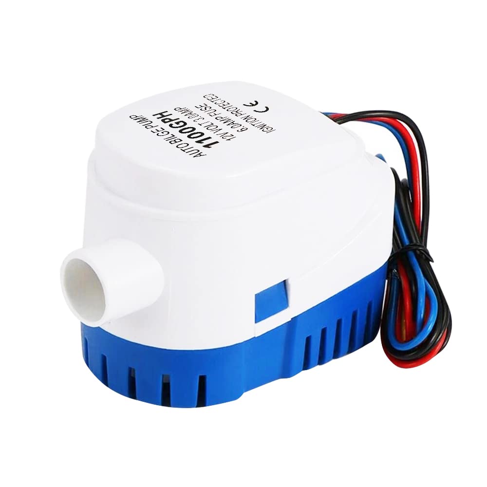 VOANZO Bilge Pump 12v Automatic with Float Switch -1100GPH/70LPM for Boats Ponds Pools