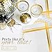 Fanxyware Gold on White Cocktail Napkins - 100 Pack, 5