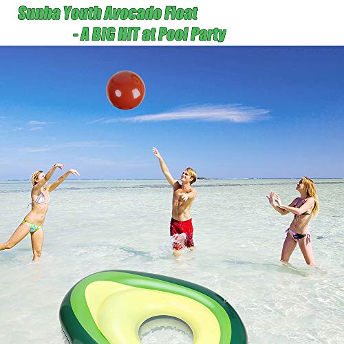Sunba Youth Pool Float, Avocado Inflatable Giant Float, Party Pool Lounger, Pool Raft, Swimming Pool Inflatable Toys for Adults & Kids (65 x52inch) - Thumbnail 3