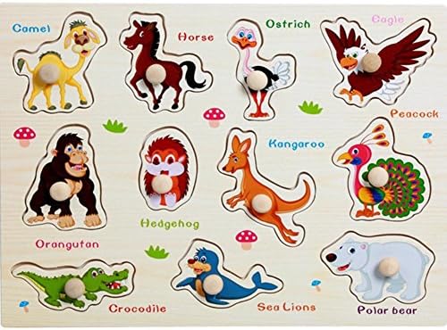 Yosemite Wooden Peg Puzzles Learning Educational Game Toy for Kids